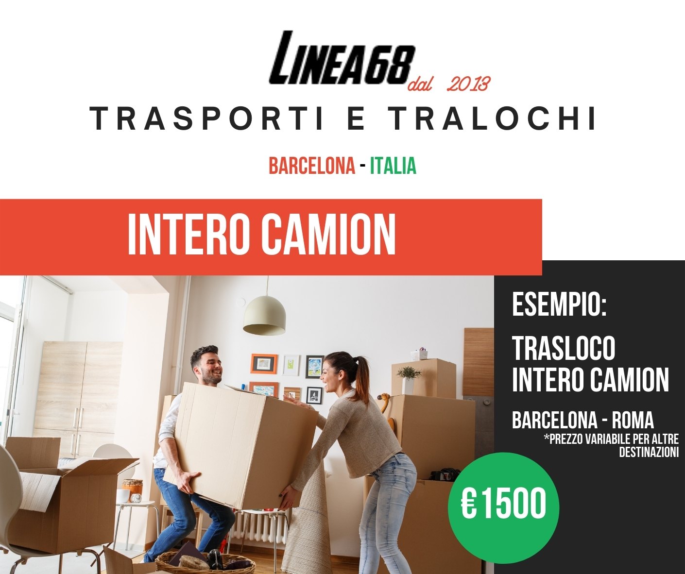 TRASLOCO BARCELONA ITALIA